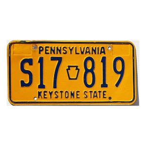 1983 Pennsylvania License Plate #S17819
