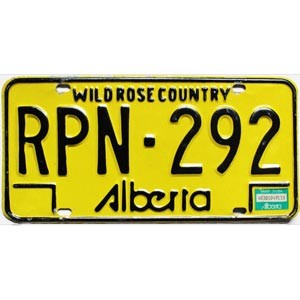 1984 Alberta License Plate #RPN292