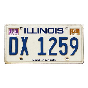 1984 Illinois License Plate #DX1259