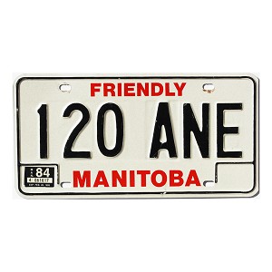 1984 Manitoba License Plate #120ANE
