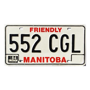 1984 Manitoba License Plate #552CGL