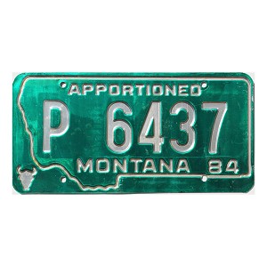 1984 Montana Apportioned License Plate #P6437