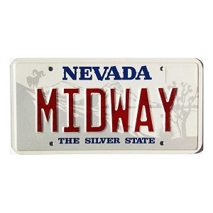 1984 Nevada Souvenir License Plate #MIDWAY