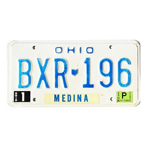 1984 Ohio License Plate #BXR196