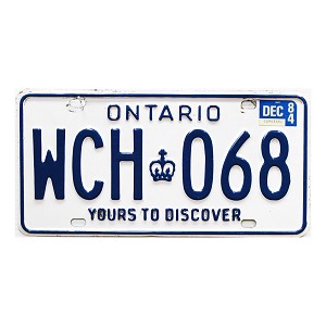 1984 Ontario License Plate #WCH068
