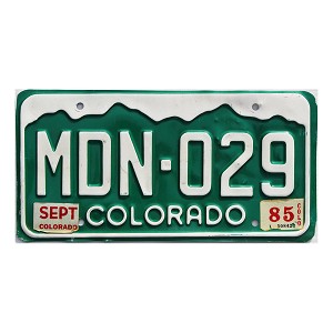 1985 Colorado License Plate #MDN029