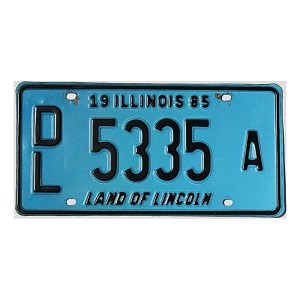 1985 Illinois Dealer License Plate #5335A