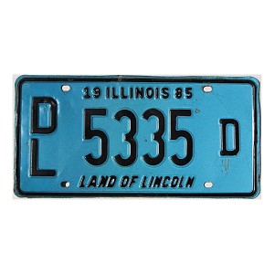 1985 Illinois Dealer License Plate #5335D