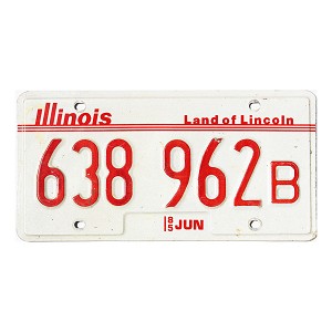 1985 Illinois Truck License Plate #638962B