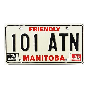 1985 Manitoba License Plate #101ATN