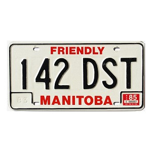 1985 Manitoba License Plate #142DST