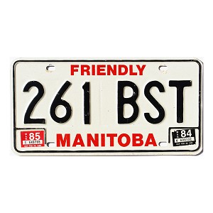 1985 Manitoba License Plate #261BST