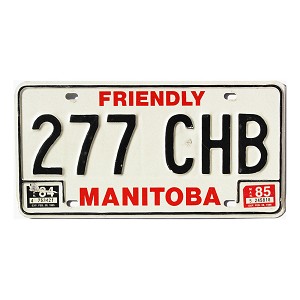 1985 Manitoba License Plate #277CHB