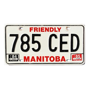 1985 Manitoba License Plate #785CED