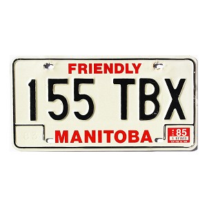 1985 Manitoba Truck License Plate #155TBX