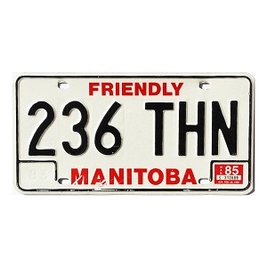 1985 Manitoba Truck License Plate #236THN