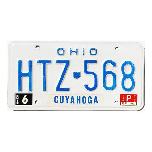 1985 Ohio License Plate #HTZ568
