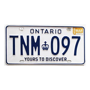 1985 Ontario License Plate #TNM097