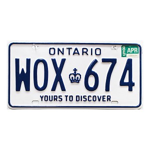 1985 Ontario License Plate #WOX674