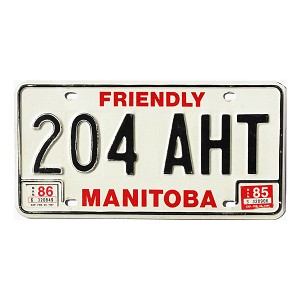 1986 Manitoba License Plate #204AHT