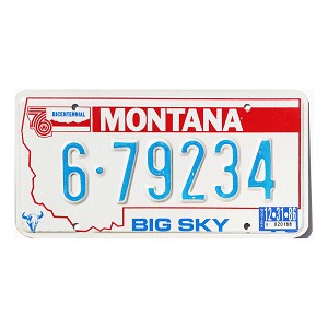 1986 Montana License Plate #679234