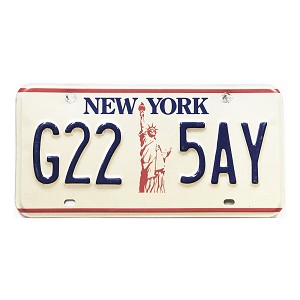 1986 New York Liberty License Plate #G225AY