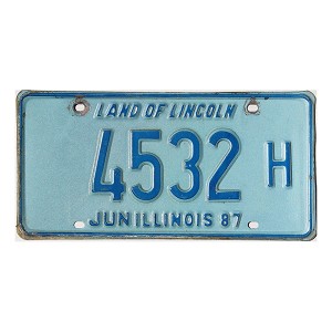 1987 Illinois Truck License Plate #4532H