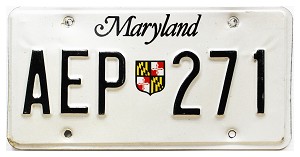 1987 Maryland License Plate #AEP271
