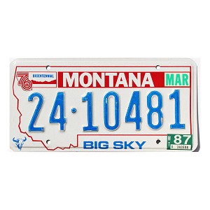 1987 Montana License Plate #2410481