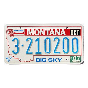 1987 Montana License Plate #3210200