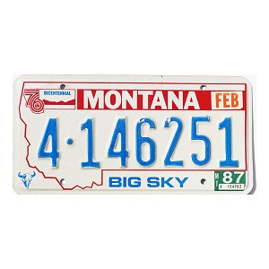 1987 Montana License Plate #4146251