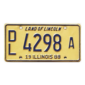 1988 Illinois Dealer License Plate #4298A