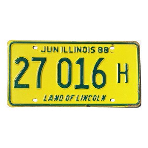 1988 Illinois Truck License Plate #27016H
