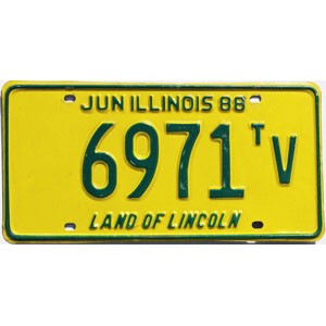 1988 Illinois Truck Tractor License Plate #6971TV