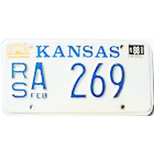 1988 Kansas License Plate #A269