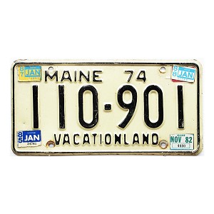 1988 Maine License Plate #110901
