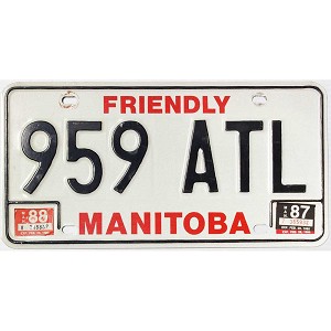1988 Manitoba License Plate #959ATL
