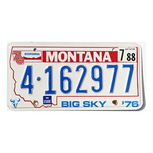 1988 Montana License Plate #4162977