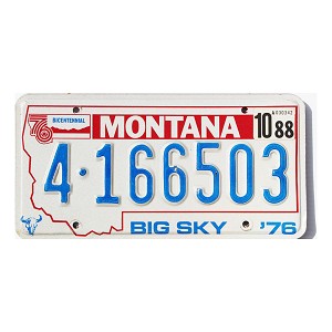 1988 Montana License Plate #4166503