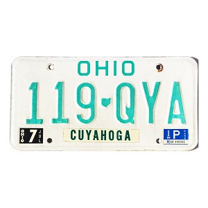 1988 Ohio License Plate #119QYA