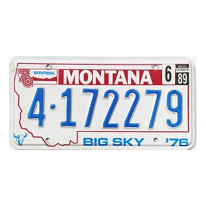 1989 Montana License Plate #4172279