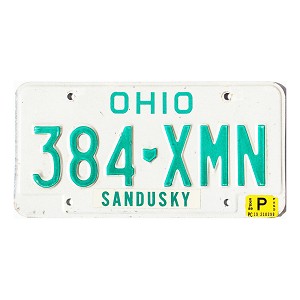 1989 Ohio License Plate #384XMN