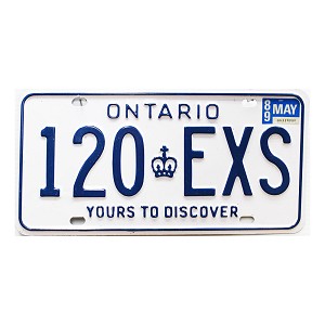 1989 Ontario License Plate #120EXS