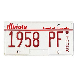 1990 Illinois Truck License Plate #1958PF