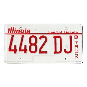 1990 Illinois Truck License Plate #4482DJ