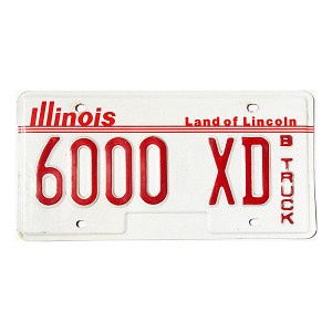 1990 Illinois Truck License Plate #6000XD