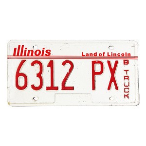 1990 Illinois Truck License Plate #6312PX