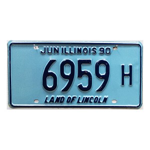1990 Illinois Truck License Plate #6959H