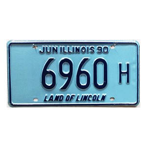 1990 Illinois Truck License Plate #6960H