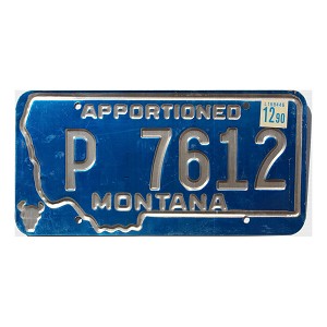 1990 Montana Apportioned License Plate #P7612